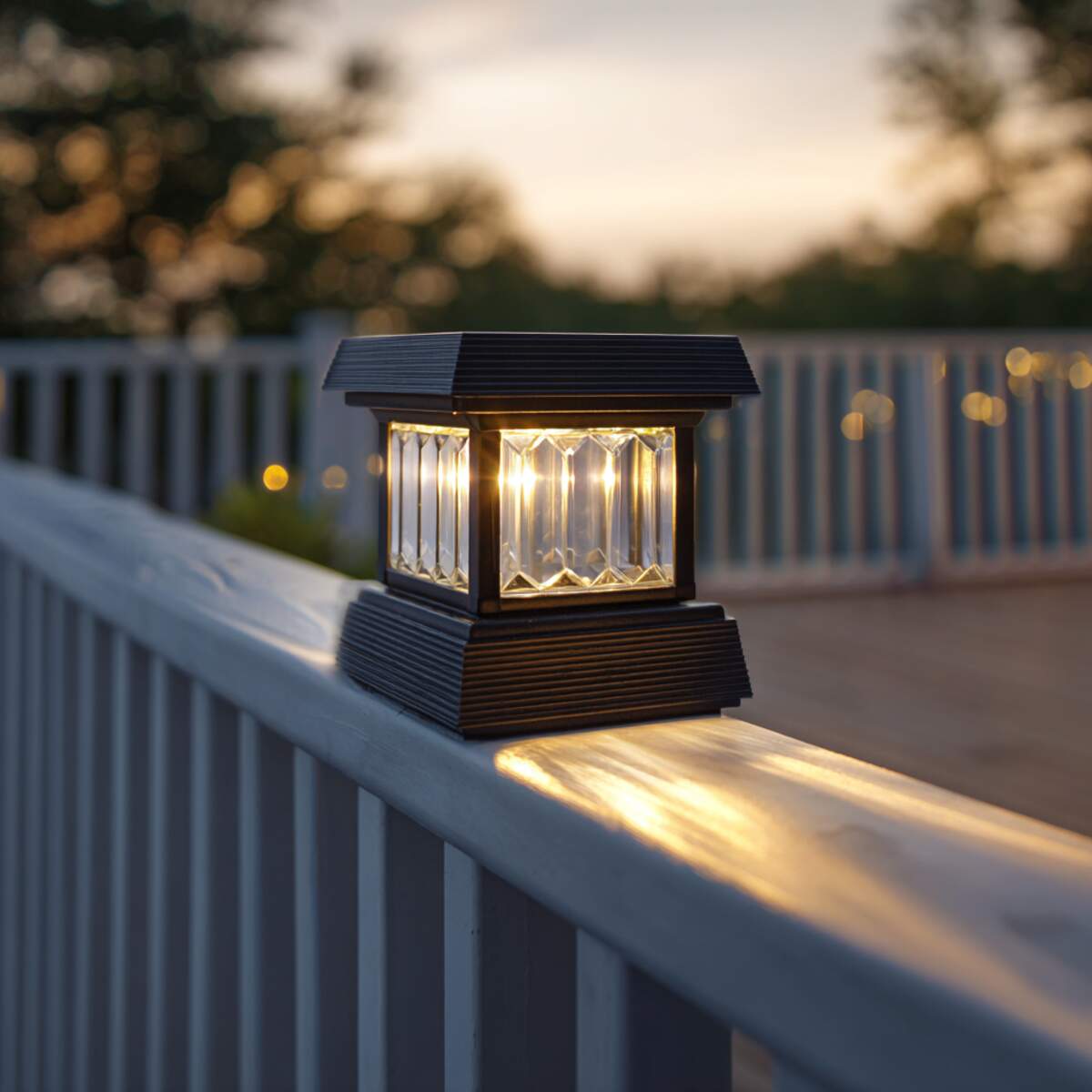 Solar-Powered Post Cap Lights