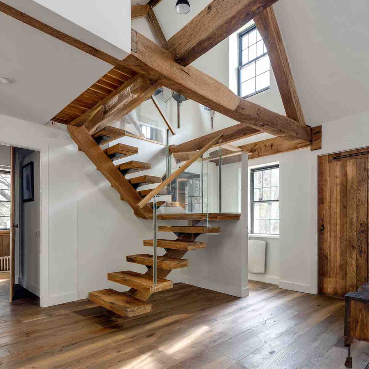 Open Zigzag Wood Stringer Design