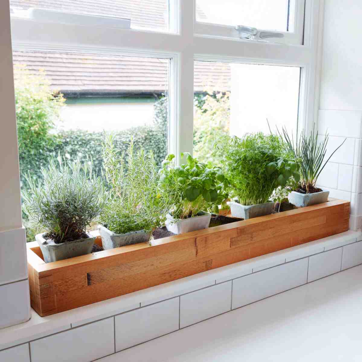 Built-In Window Sill Herb Trough