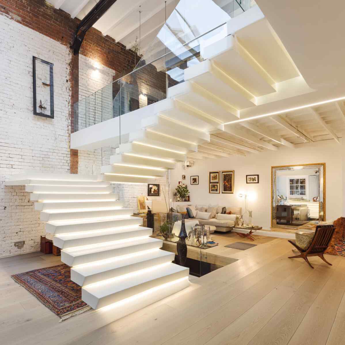 Wide Step Design with Integrated LED Lighting