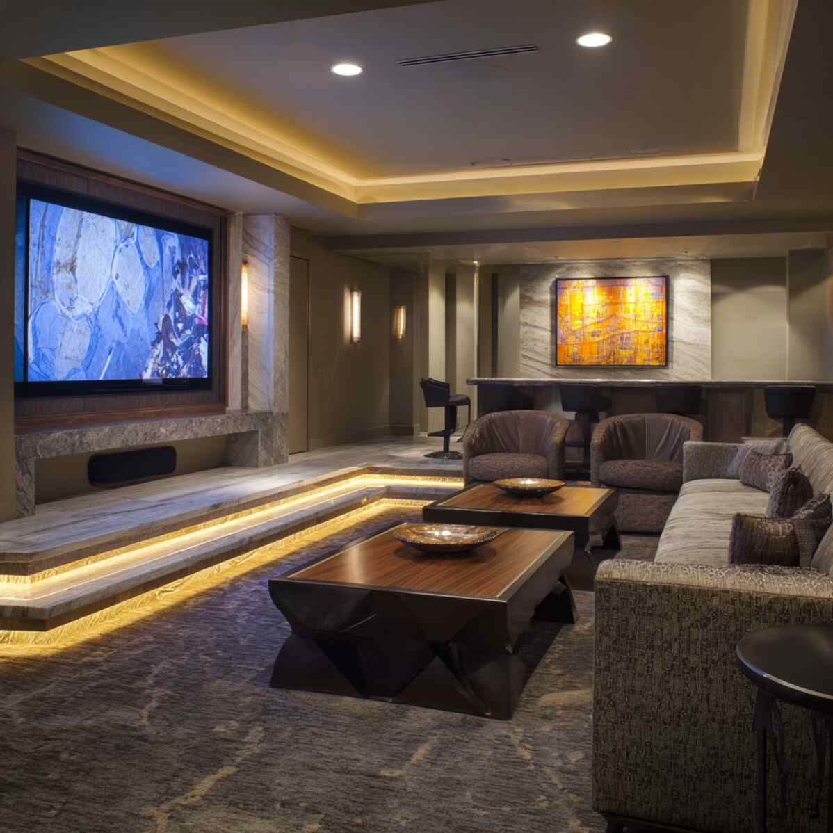 LED Backlit Wall Features