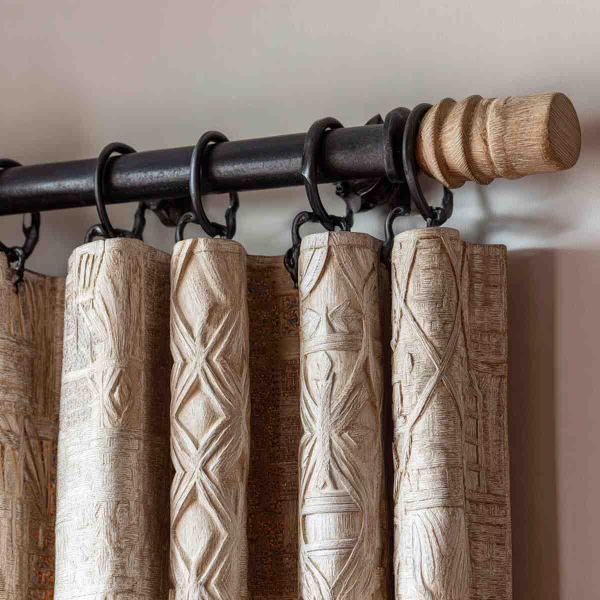 Wooden Carved Rods