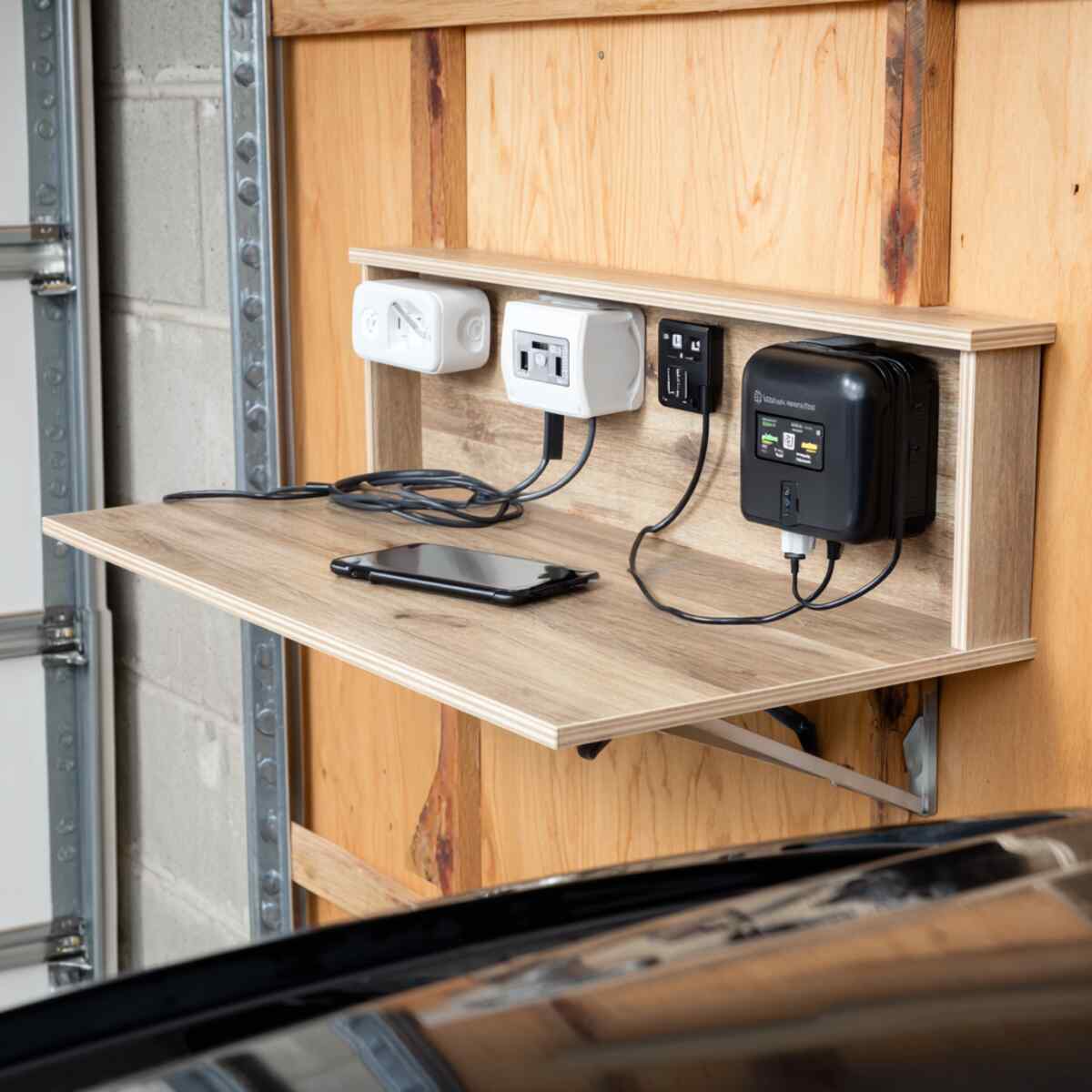 Cabinet-Based Charging Hub with Hidden Wiring