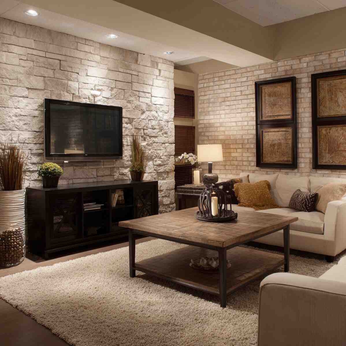 Faux Brick or Stone Accent Wall
