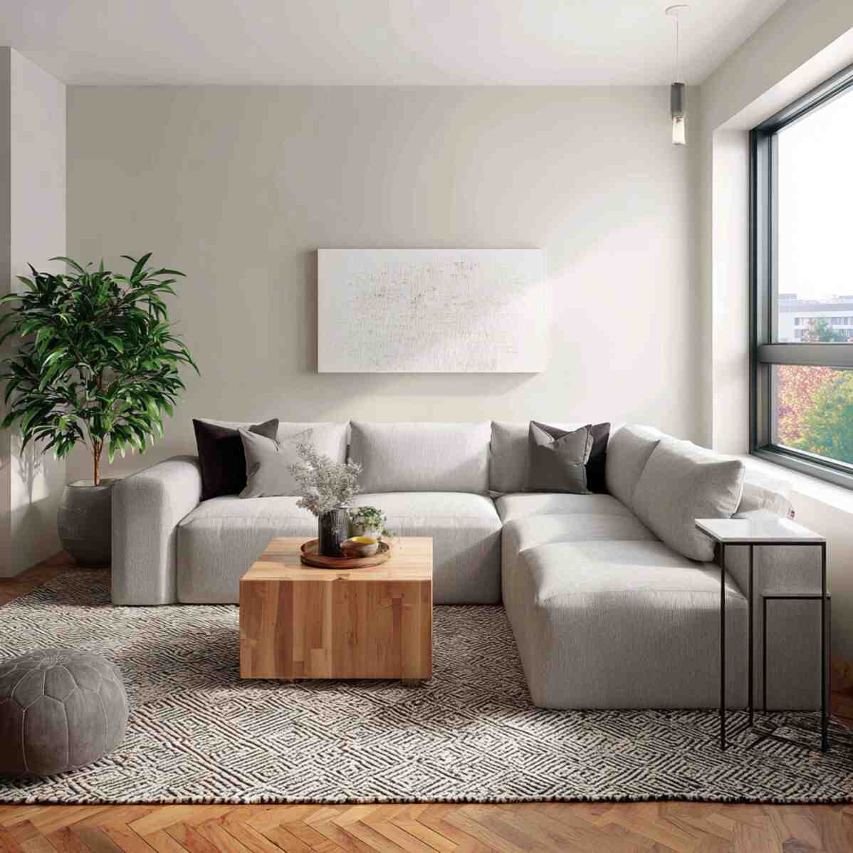Sectional with Nesting Side Tables
