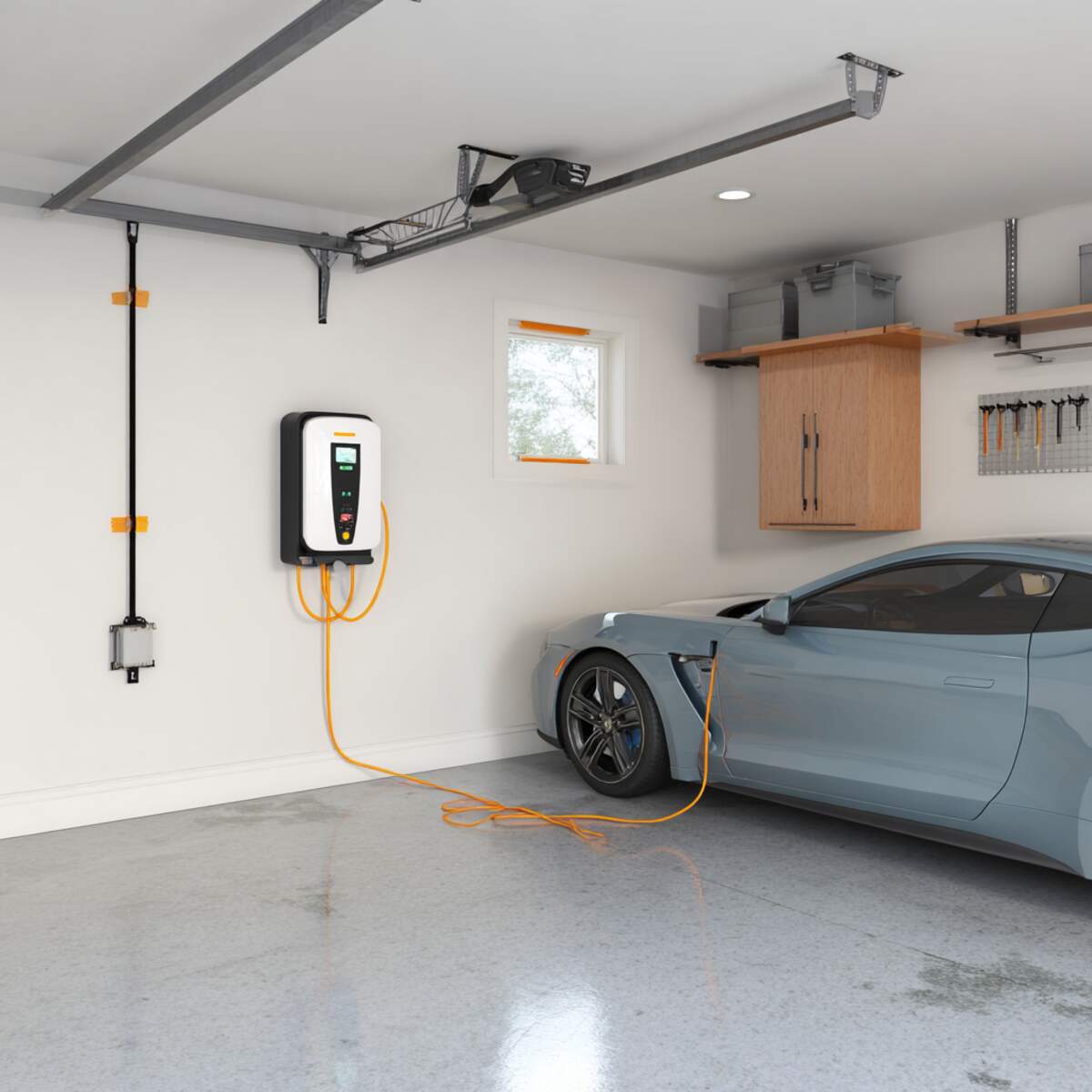 Ceiling-Mounted EV Charger for Clutter-Free Floor