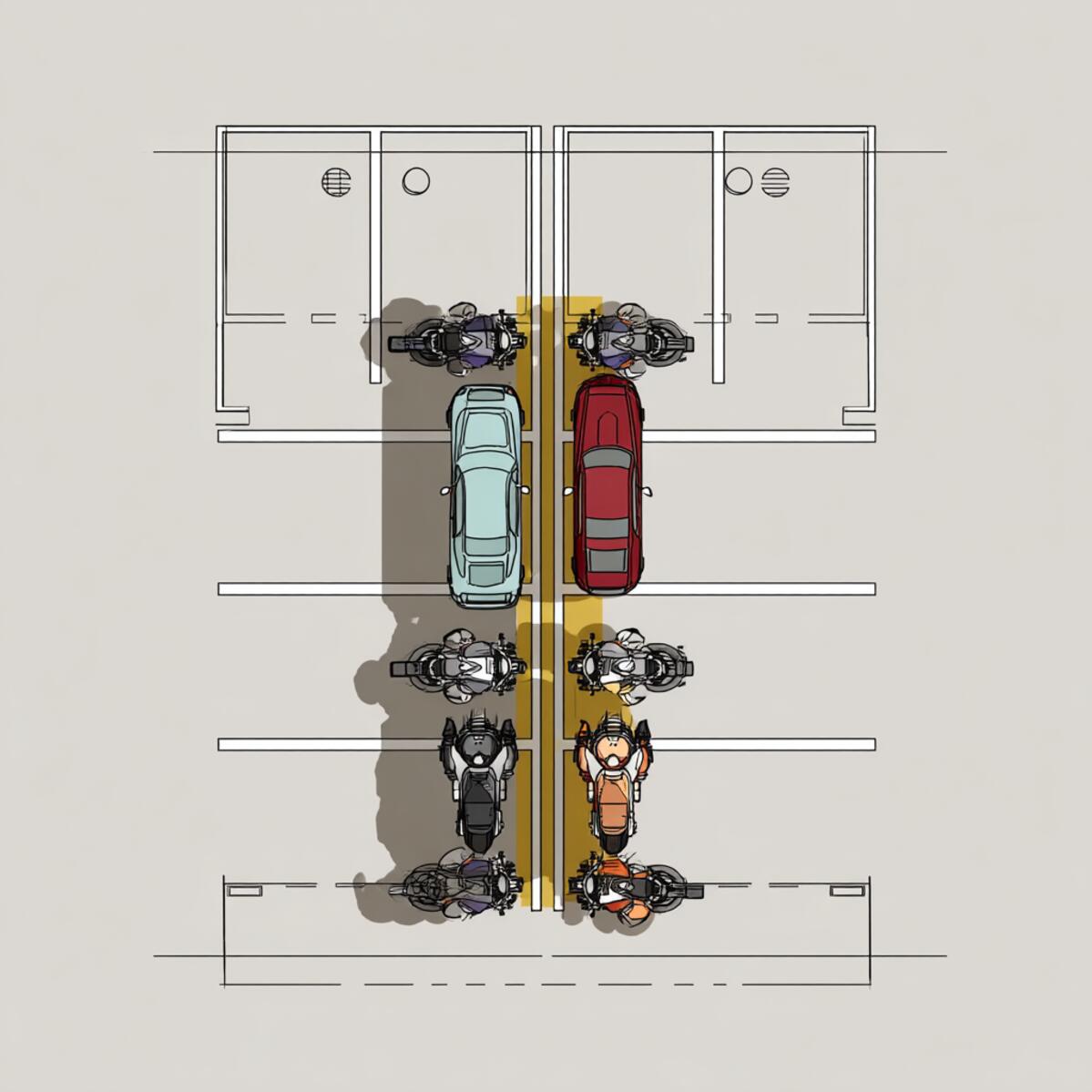 Motorcycle Parking Section