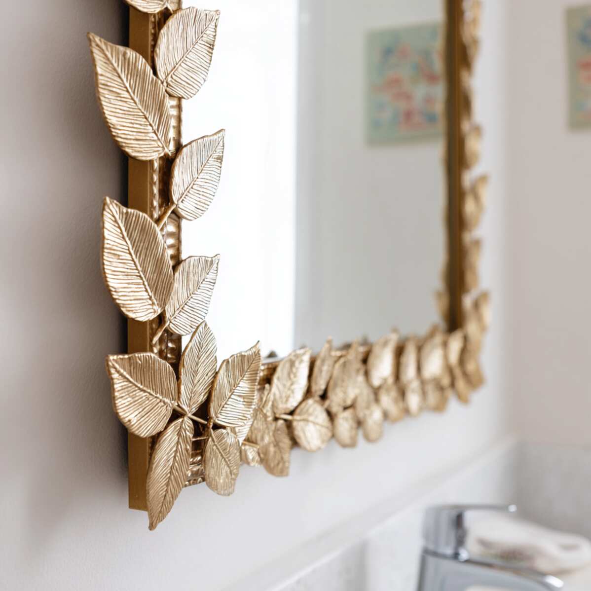 Faux Metal Leaf Frame