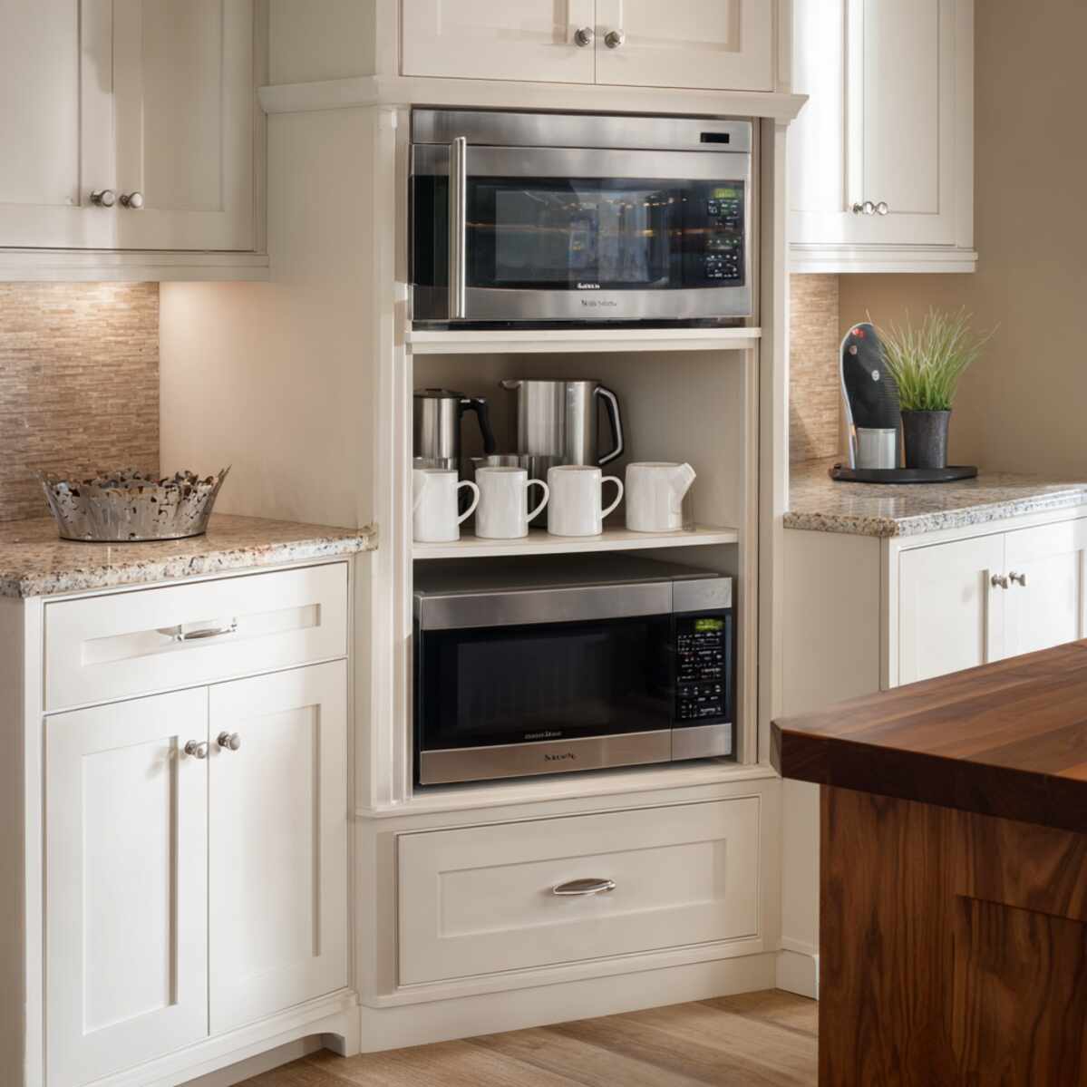 Corner Microwave Cabinet
