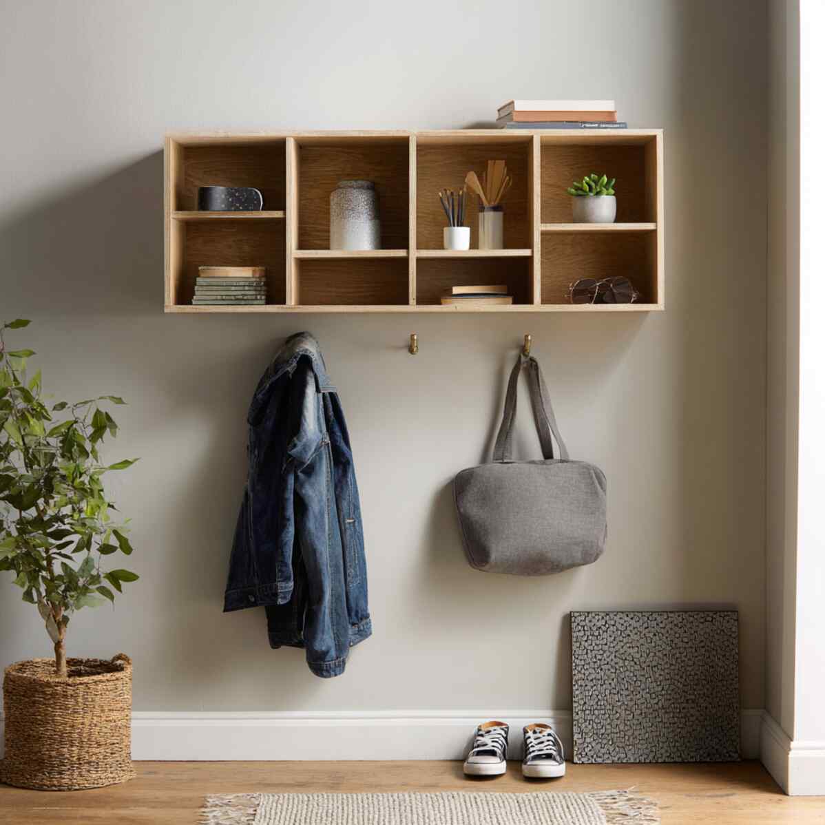 Wall-Mounted Cubby Shelf