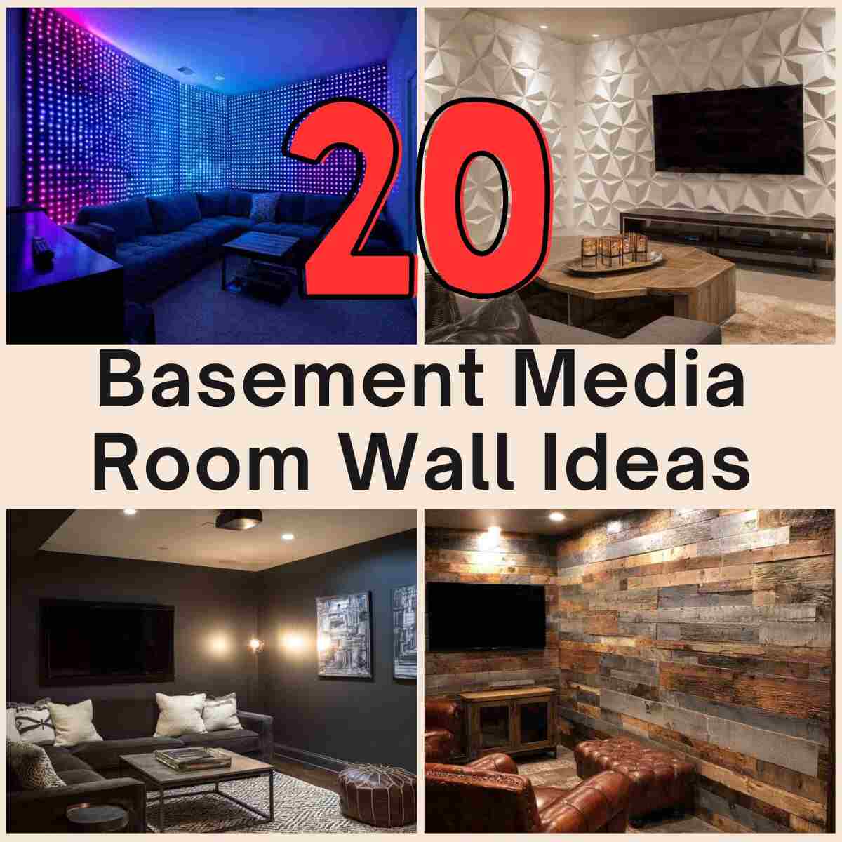 Basement Media Room Wall Ideas