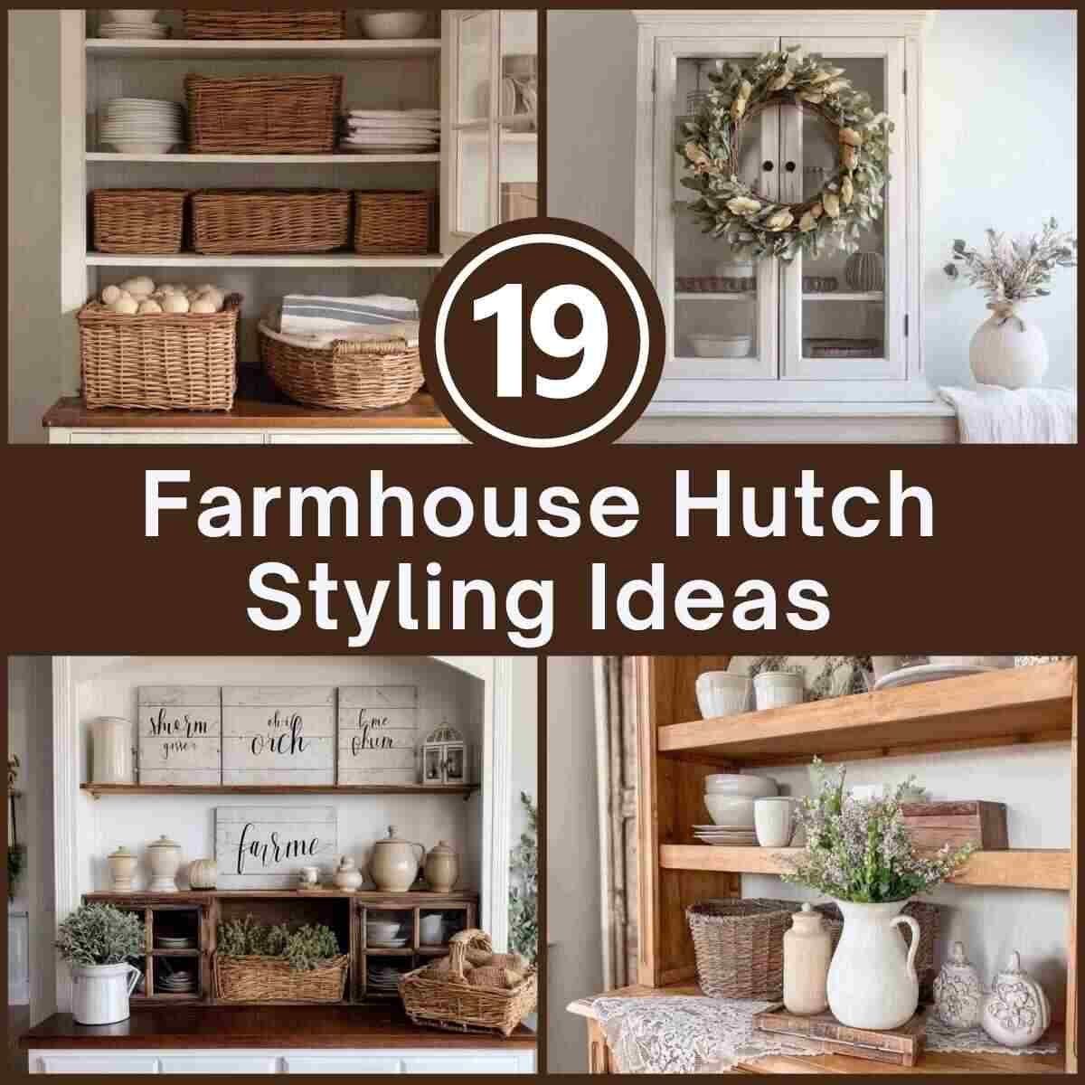 Farmhouse Hutch Styling Ideas