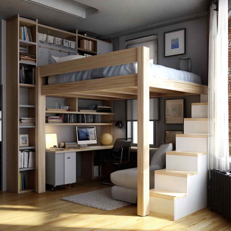 18 Genius Loft Bed Ideas for Adults That Save Space and Look Amazing
