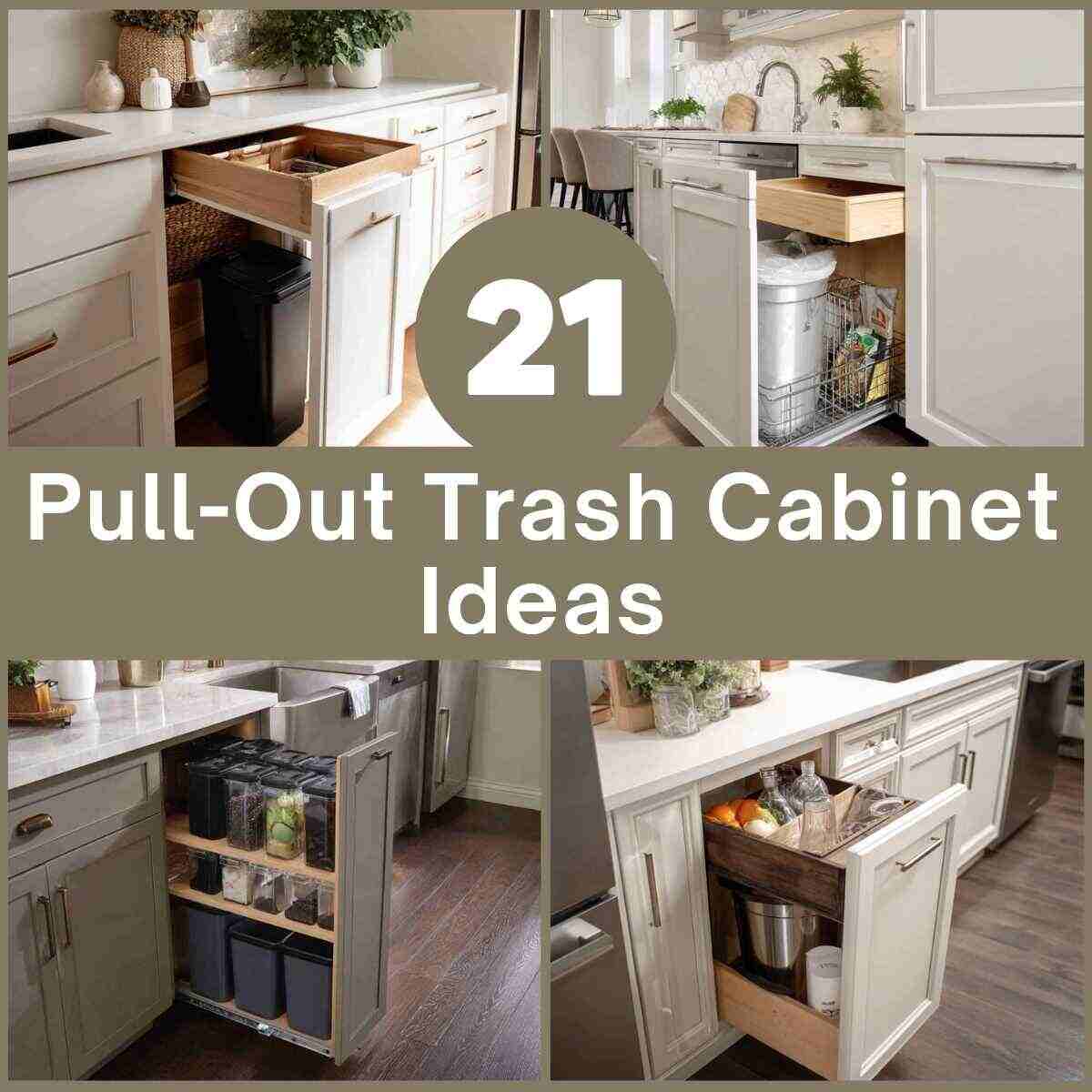 Pull-Out Trash Cabinet Ideas