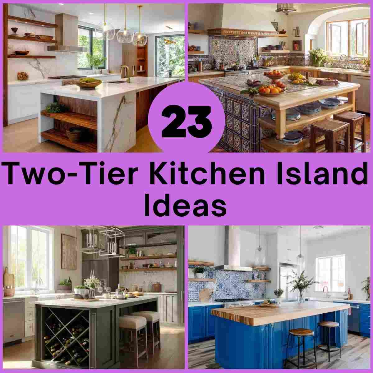 Two-Tier Kitchen Island Ideas