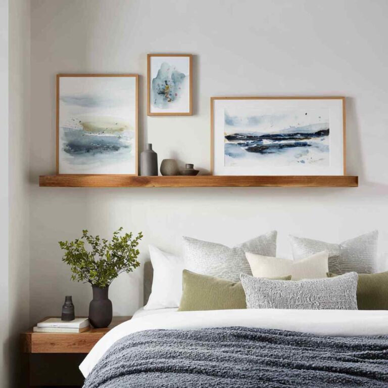 23 Floating Shelf Styling Ideas Above Bed That Transform Your Room ...