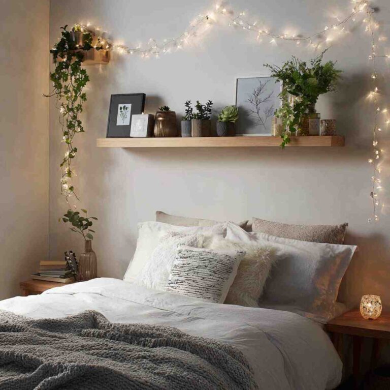 23 Floating Shelf Styling Ideas Above Bed That Transform Your Room ...
