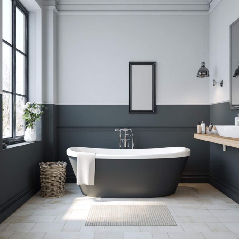 18 Best Two-Tone Wall Paint Ideas for Bathrooms