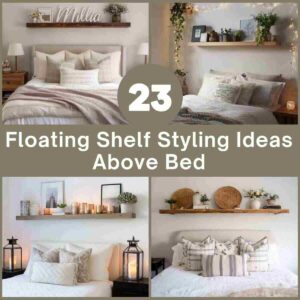 23 Floating Shelf Styling Ideas Above Bed That Transform Your Room ...