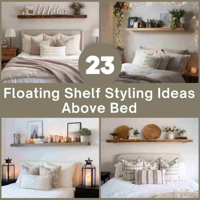 23 Floating Shelf Styling Ideas Above Bed That Transform Your Room ...