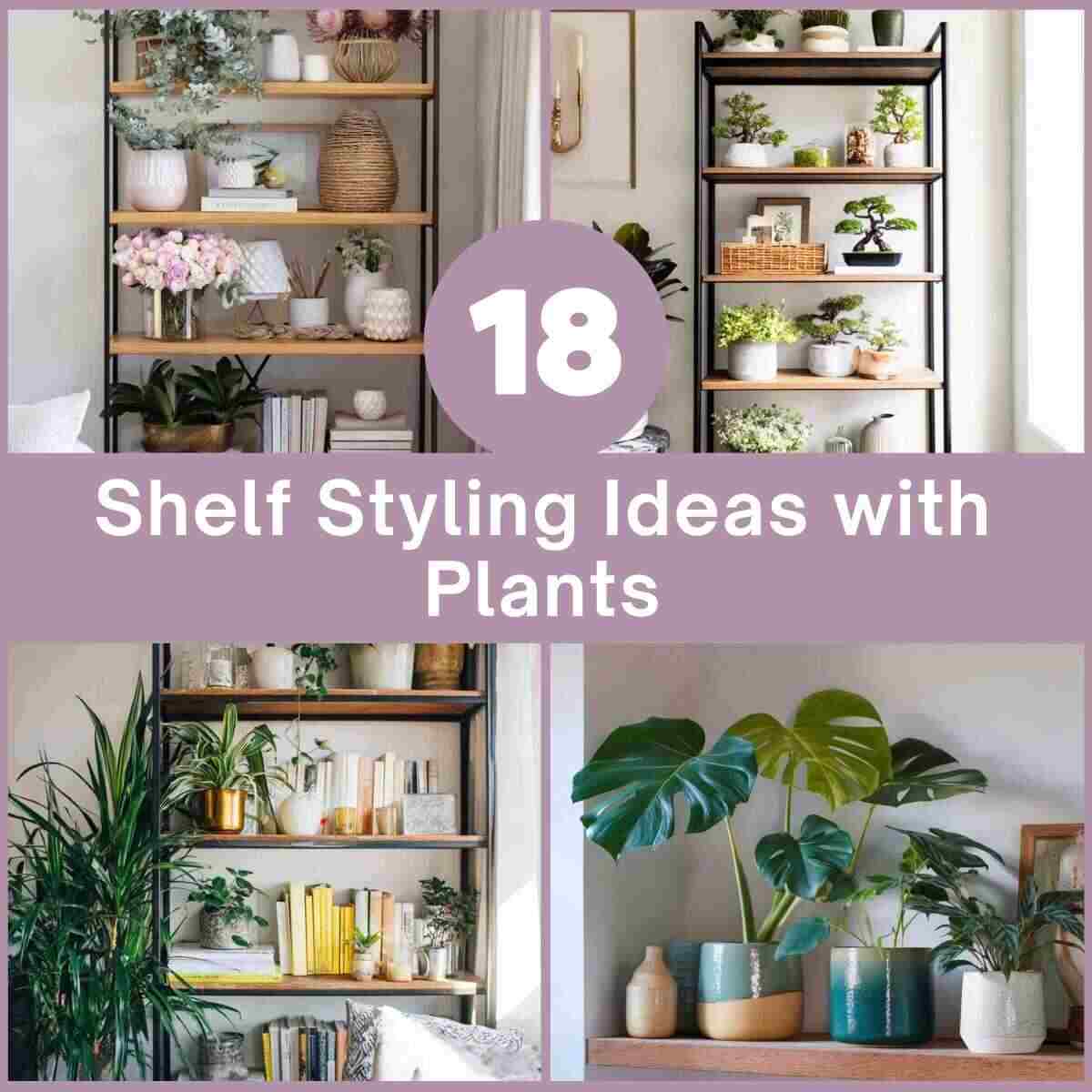 Living Room Shelf Styling Ideas with Plants