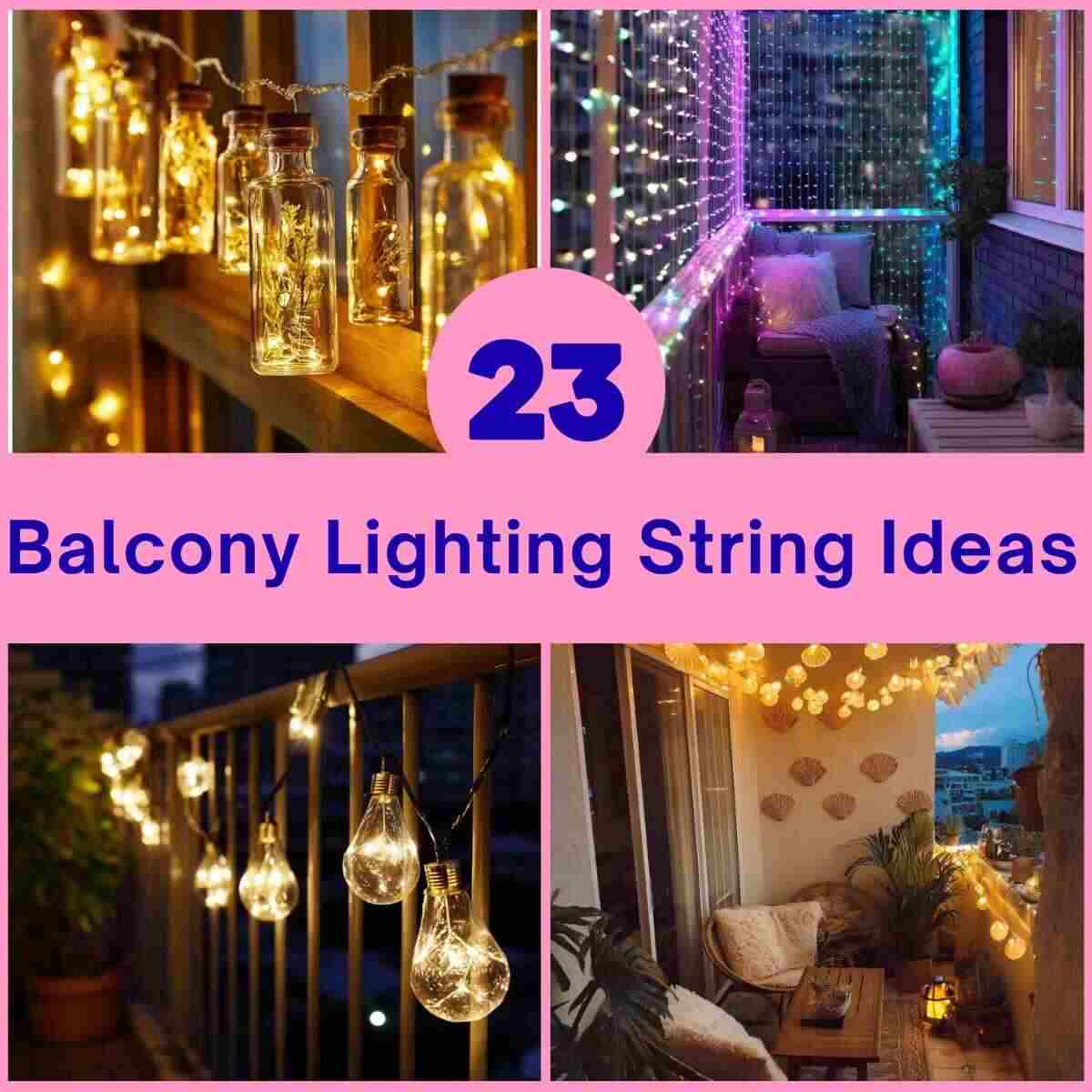 Balcony Lighting String Ideas