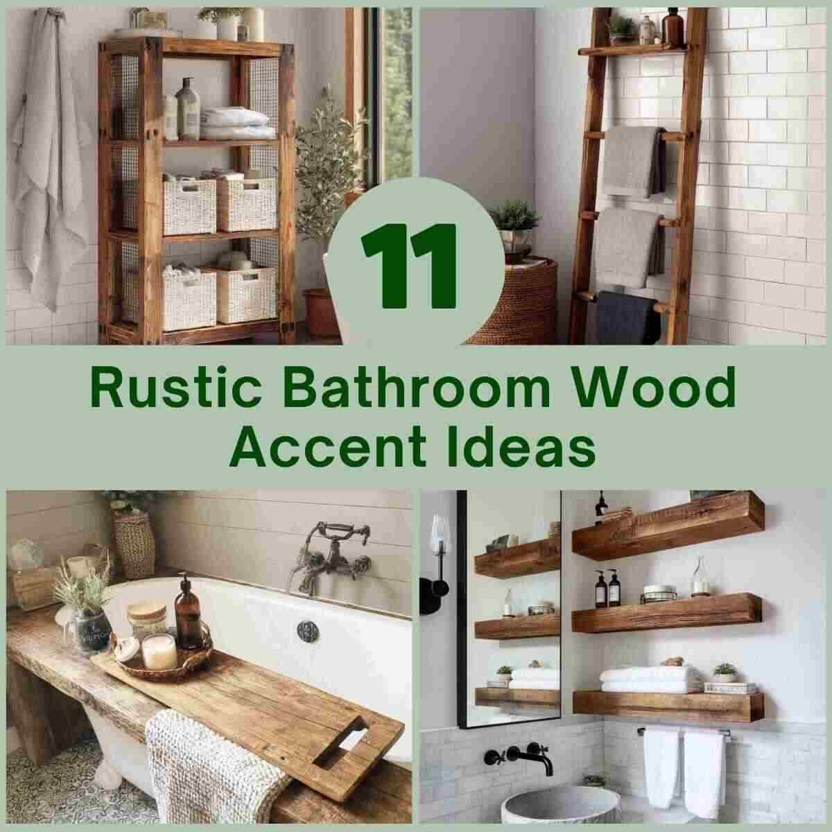 Rustic Bathroom Wood Accent Ideas