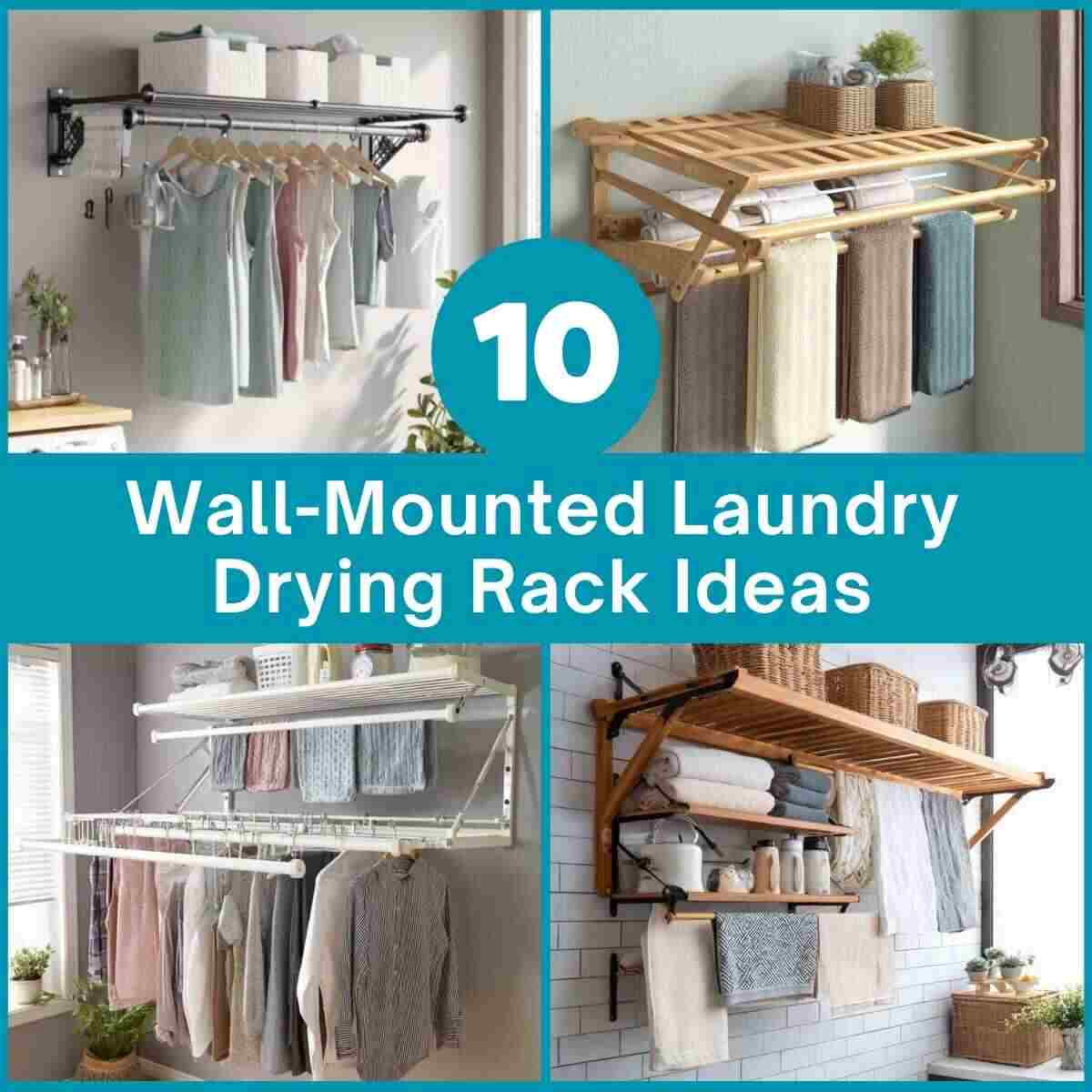Wall-Mounted Laundry Drying Rack Ideas