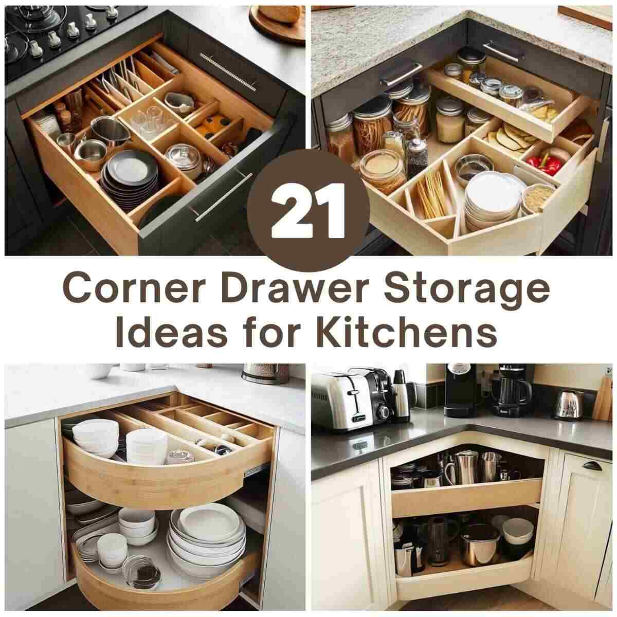 Corner Drawer Storage Ideas for Kitchens