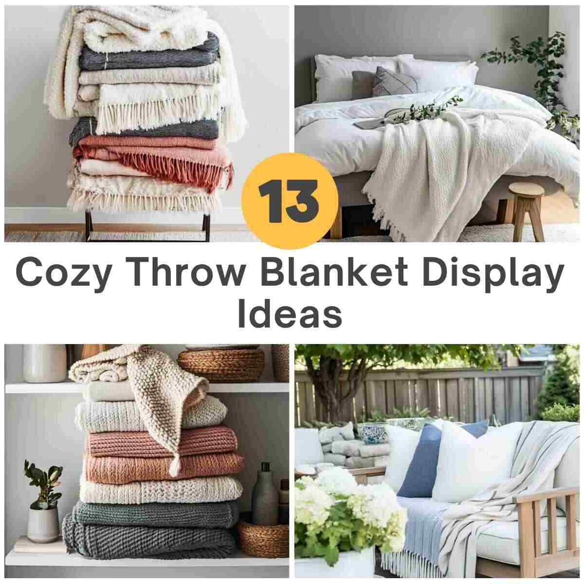 Cozy Throw Blanket Display Ideas