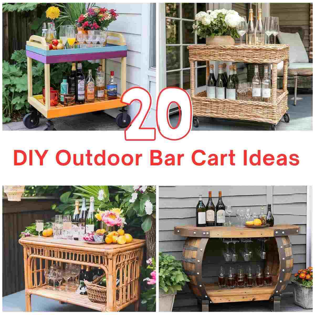 DIY Outdoor Bar Cart Ideas