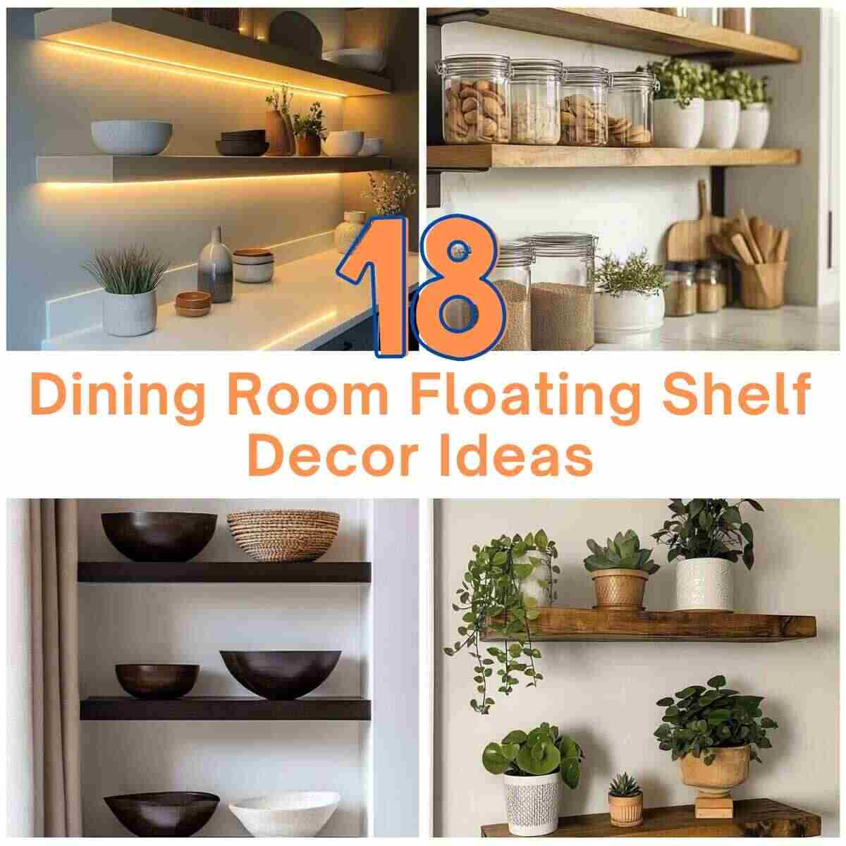 Dining Room Floating Shelf Decor Ideas