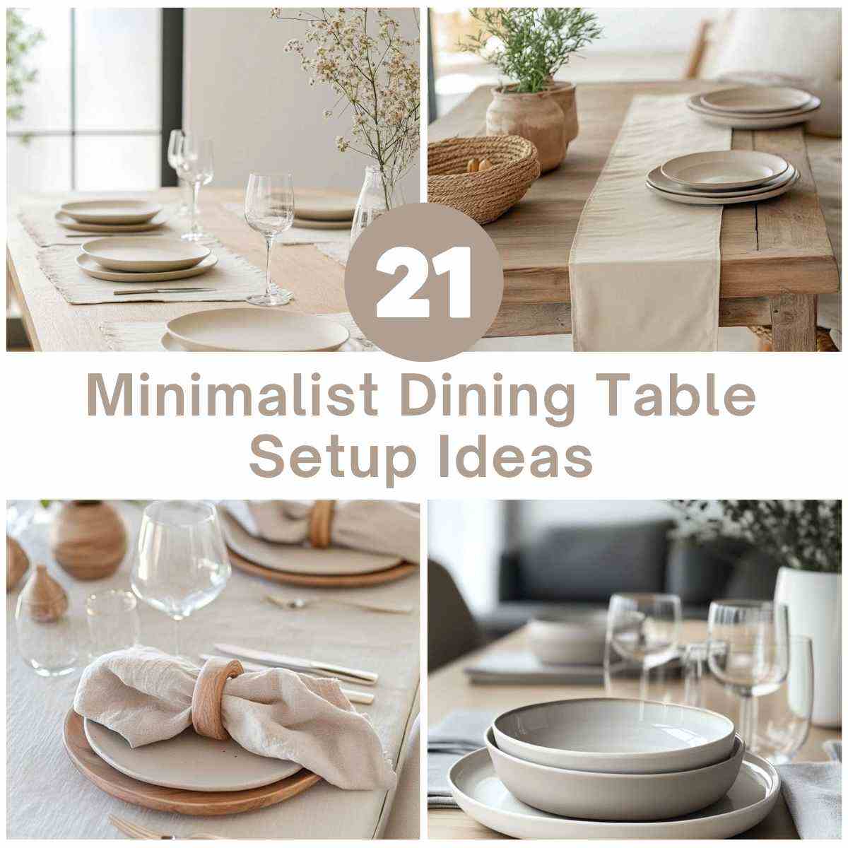 Minimalist Dining Table Setup Ideas
