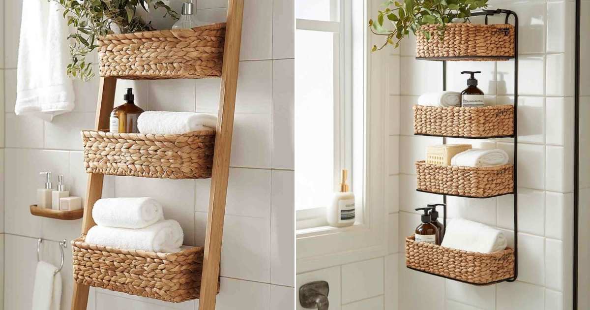 18 Smart Bathroom Wall Basket Organization Ideas