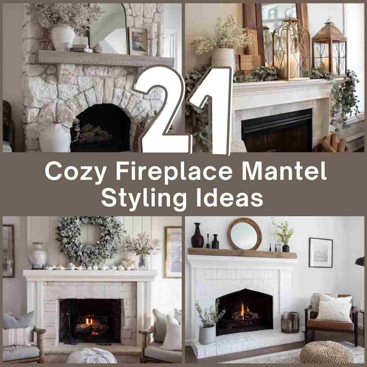Cozy Fireplace Mantel Styling Ideas