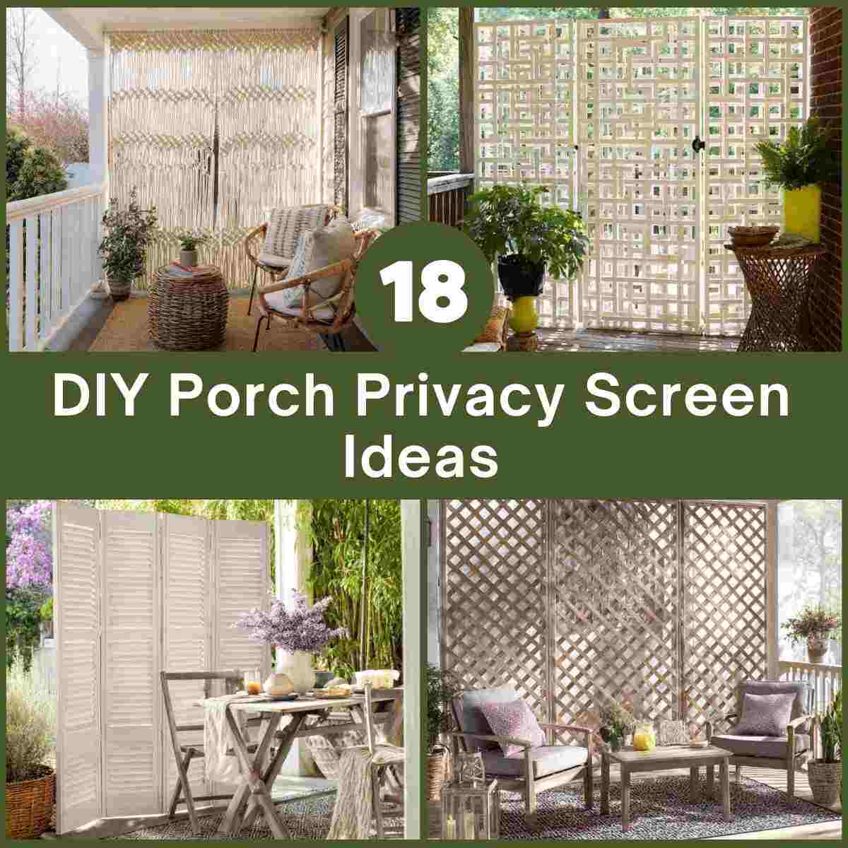 DIY Porch Privacy Screen Ideas