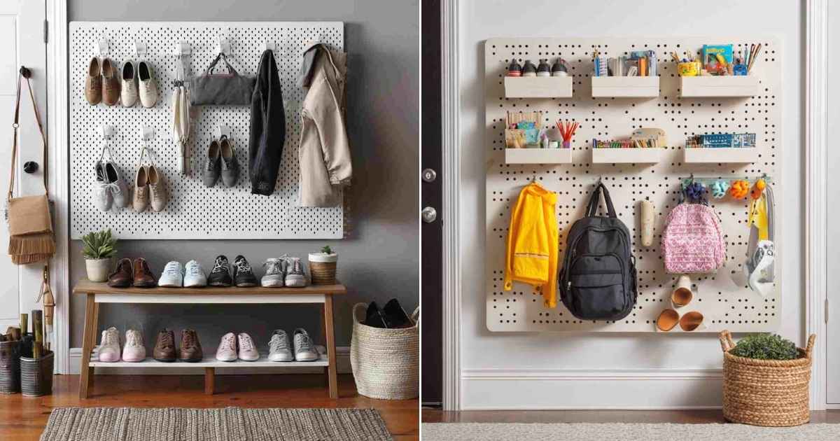 20 Easy Entryway Pegboard Organizer Ideas for a Tidy Home