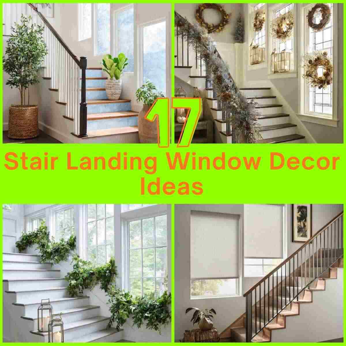 Stair Landing Window Decor Ideas