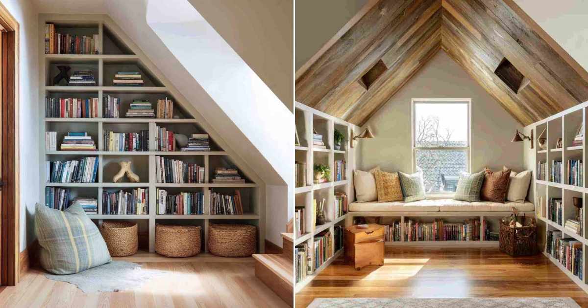 15 Smart Attic Built In Bookcase Ideas to Use Every Inch of Space