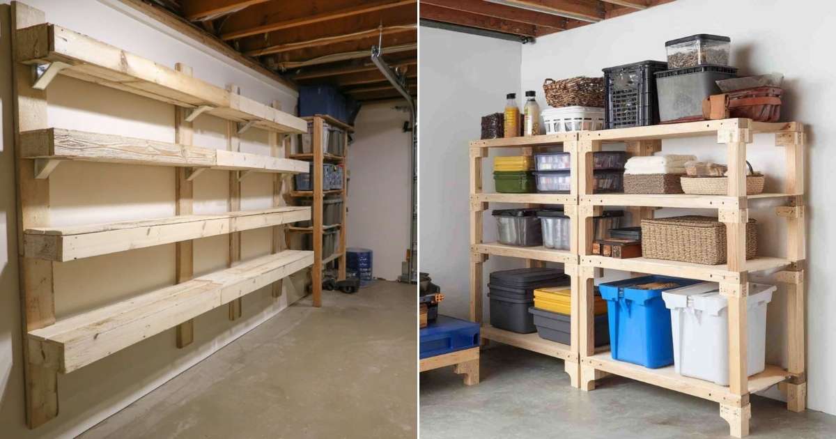 12 DIY Basement Storage Shelf Ideas That Make Any Basement Look Organized